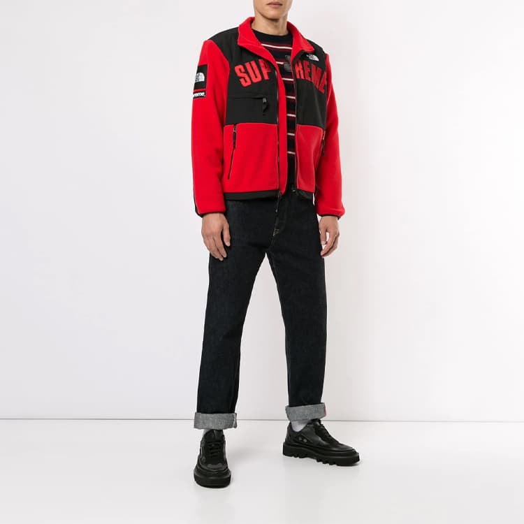 Куртка Supreme x The North Face Fleece Jacket Red - изображение 3