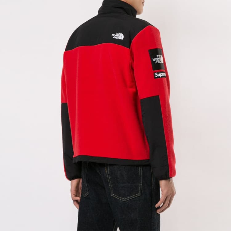 Куртка Supreme x The North Face Fleece Jacket Red - изображение 4