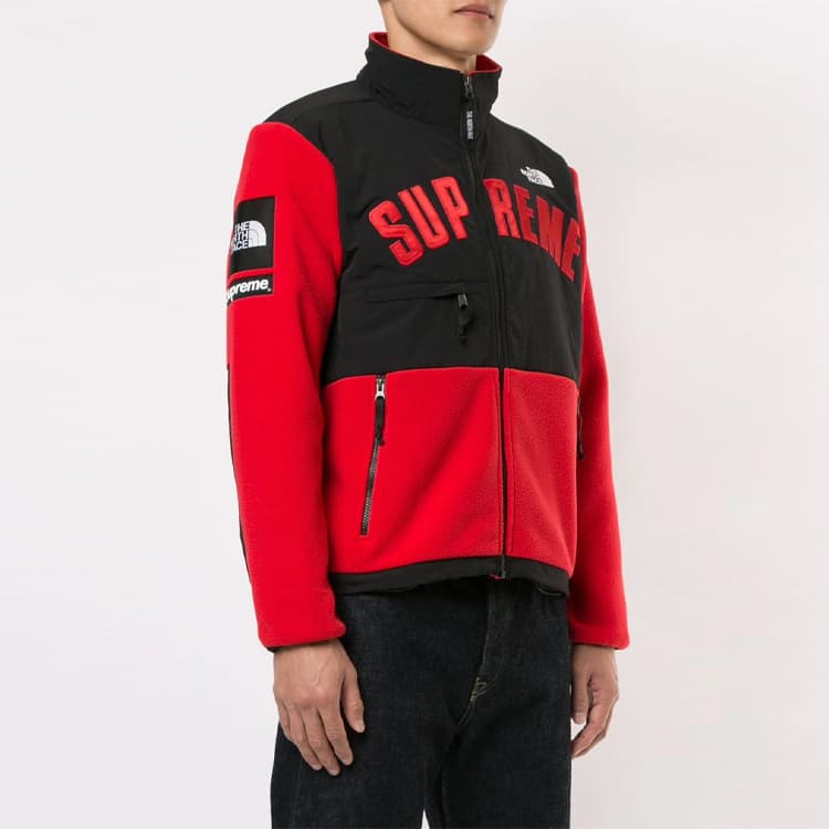 Куртка Supreme x The North Face Fleece Jacket Red - изображение 5