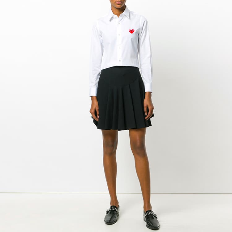 Блузка CDG Play Red Emblem Button Down - изображение 4
