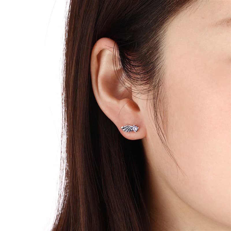 Серьги Pandora Angel Wings 925 Silver Earrings - изображение 3