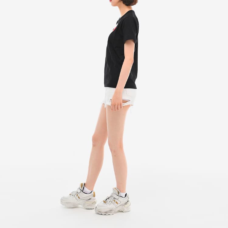 Футболка CDG Play Heart Print T-Shirt Black - изображение 5