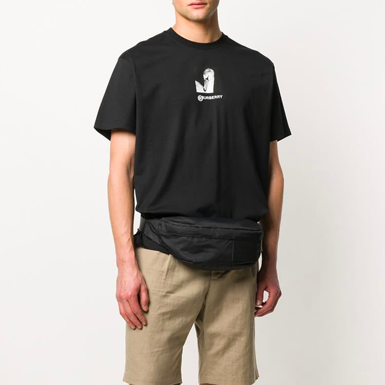 Футболка Burberry Swan Logo T-Shirt Black - изображение 2