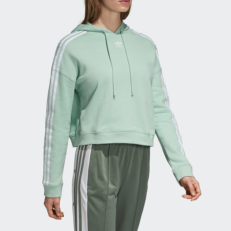 Худи adidas Originals Cropped Hoodie Green - изображение 7