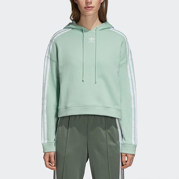 Худи adidas Originals Cropped Hoodie Green - изображение 6