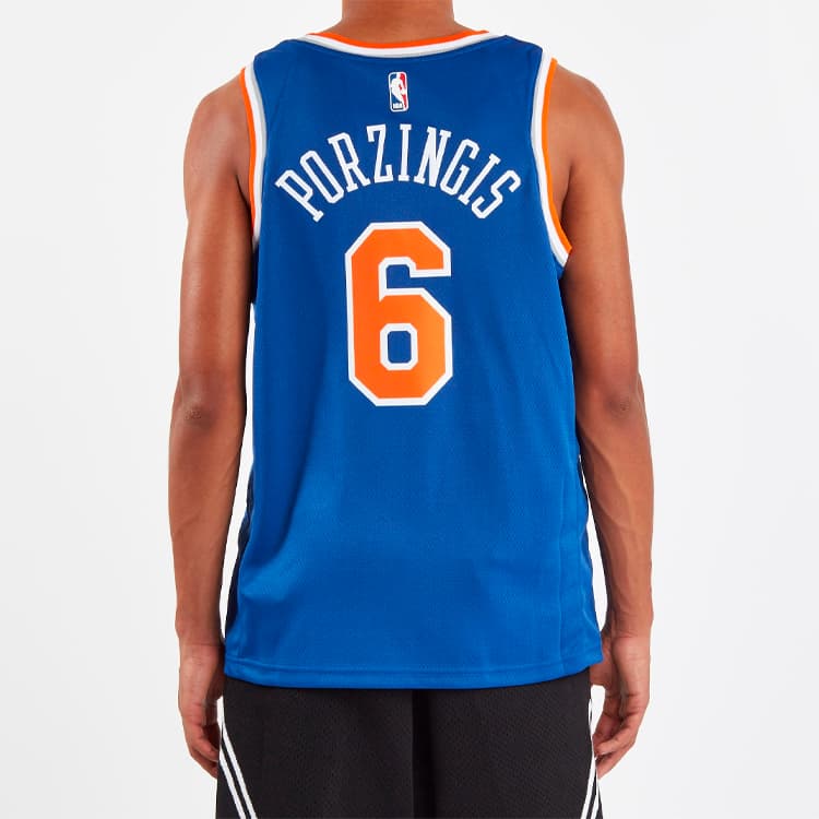 Баскетбольная майка Nike NBA Swingman Jersey Porzingis 6 Blue - изображение 5