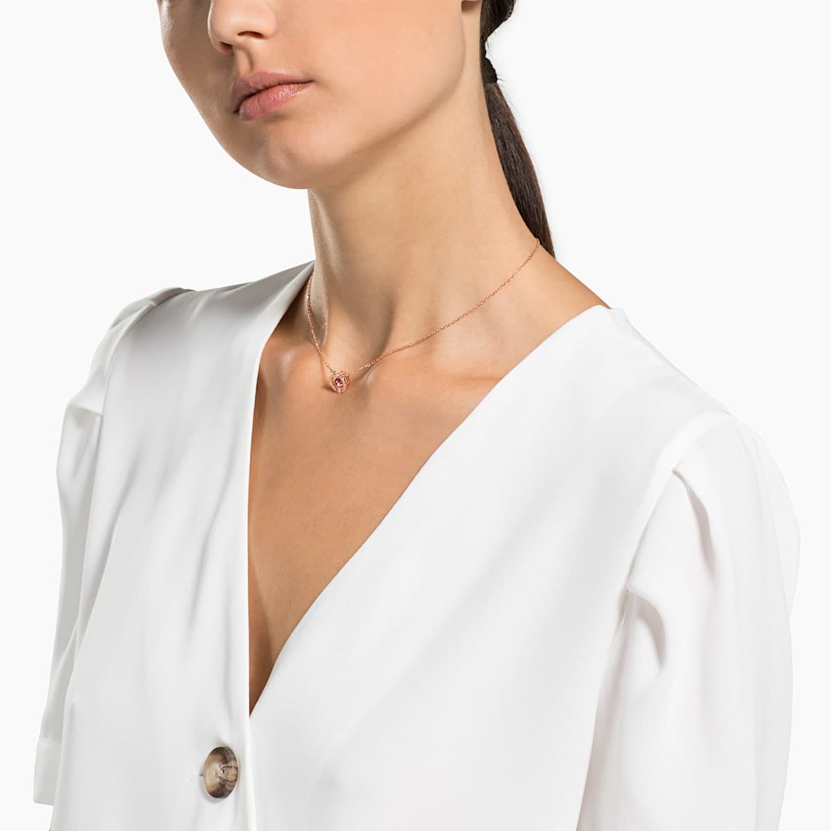 Ожерелье Swarovski Sparkling DC Necklace Red - изображение 5