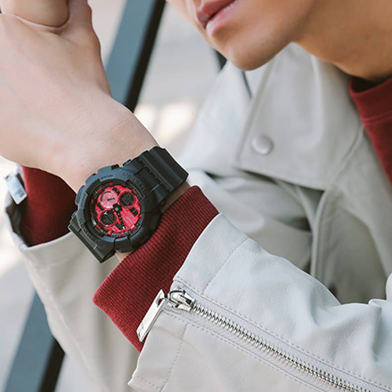Часы CASIO G-SHOCKCity Battle GA-140AR-1APR-person - изображение 6