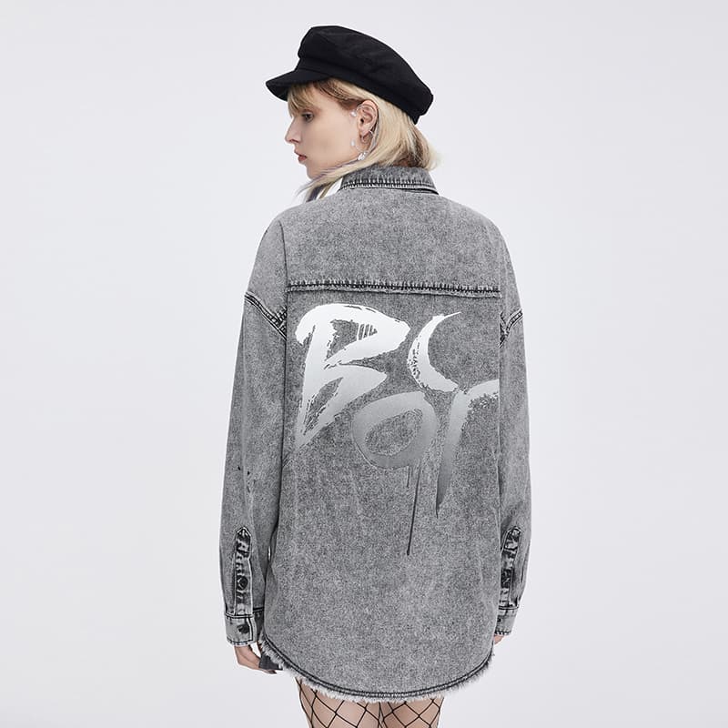 Рубашка Boy London SS21 Logo Denim Shirt Grey - изображение 3