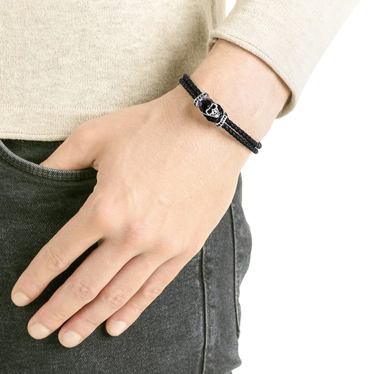Браслет Swarovski Taddeo Skull Bracelet Black - изображение 3