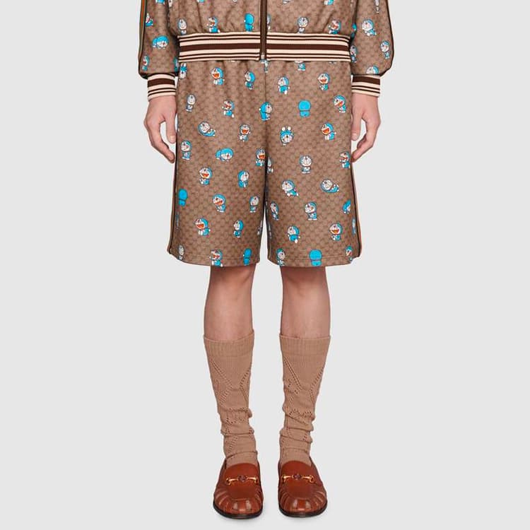 Шорты Gucci x Doraemon Brown Shorts - изображение 3