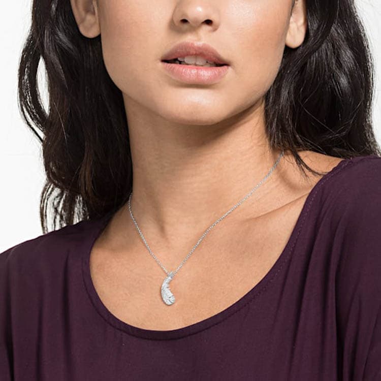 Ожерелье Swarovski Nice Feather Necklace Silver Rhodium - изображение 4