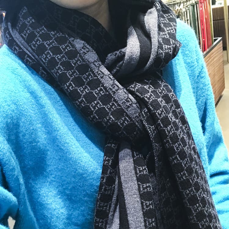 Шарф Gucci Logo Stripe Scarf - изображение 4