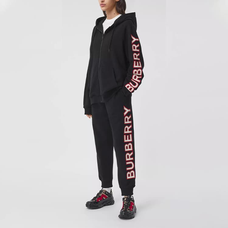 Куртка Burberry Logo Print Hoodie Jacket Black - изображение 6