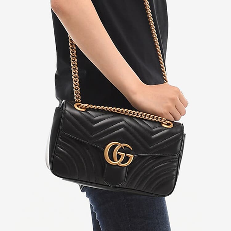 Мини-сумка Gucci GG Marmont Black - изображение 6