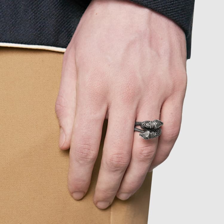 Кольцо Gucci Garden Snake Ring Silver - изображение 6