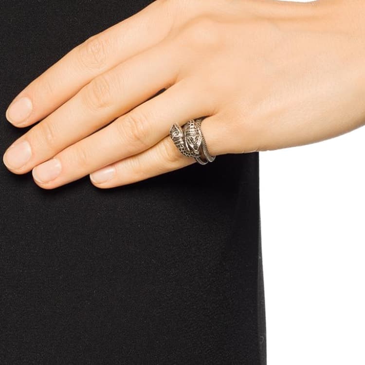 Кольцо Gucci Garden Snake Ring Silver - изображение 5