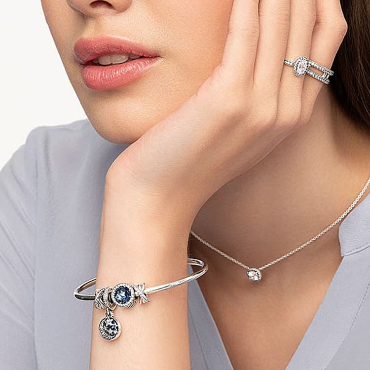 Кулон Pandora Moon and Star Pendant Charm Silver - изображение 4