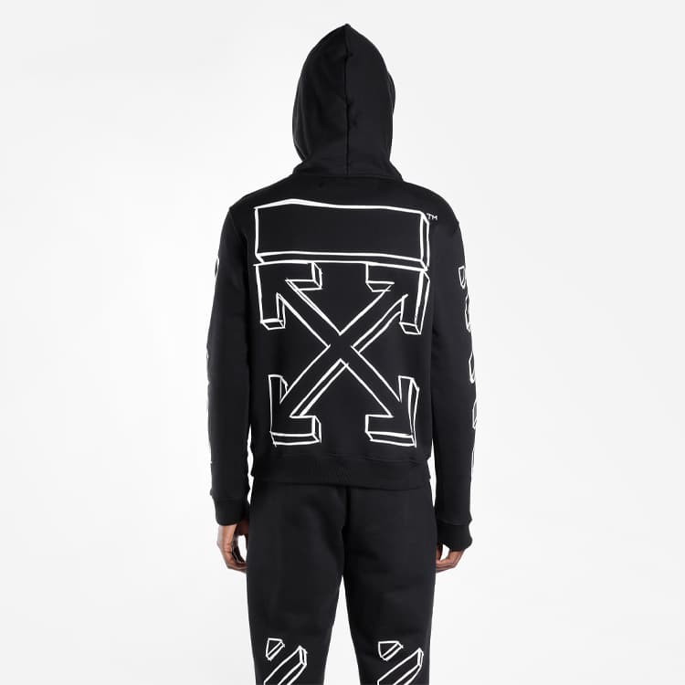 Кофта OFF-WHITE Pullover Sweatshirt Black - изображение 4