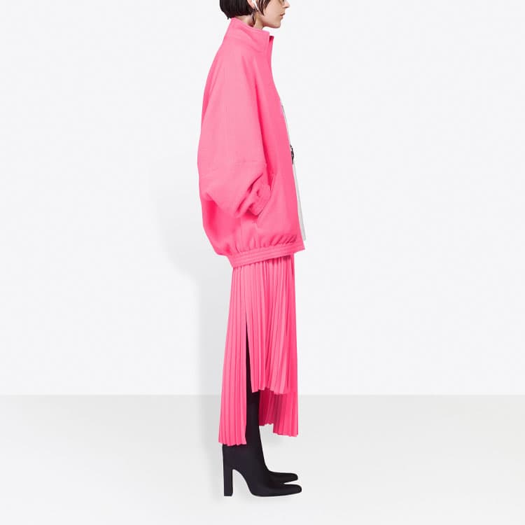 Куртка Balenciaga SS21 Reversible Fleece Jacket Fluorescent Pink - изображение 8