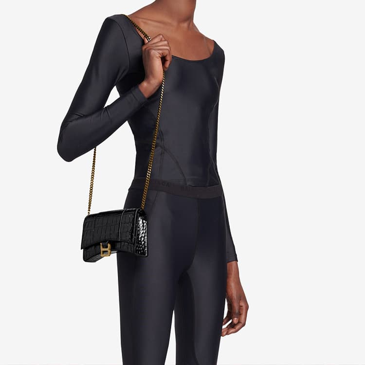 Мини-сумка Balenciaga Hourglass Mini Black - изображение 10
