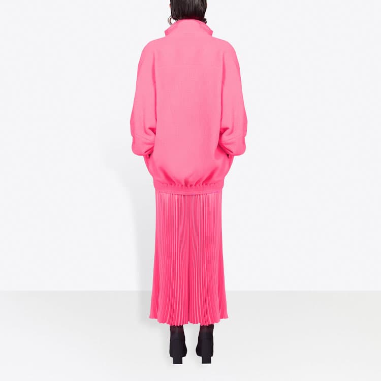 Куртка Balenciaga SS21 Reversible Fleece Jacket Fluorescent Pink - изображение 6