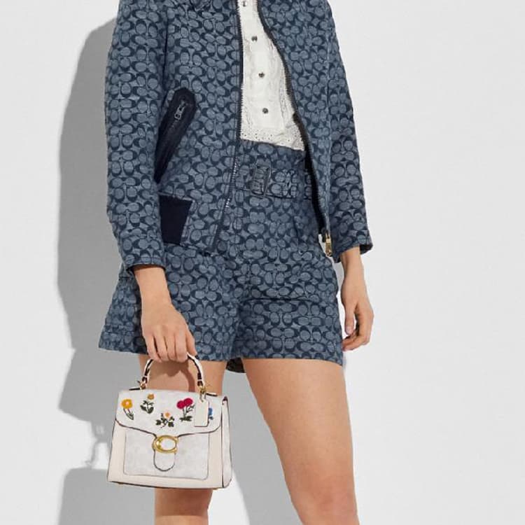 Сумка COACH Tabby 20 Small White Floral Embroidery - изображение 5