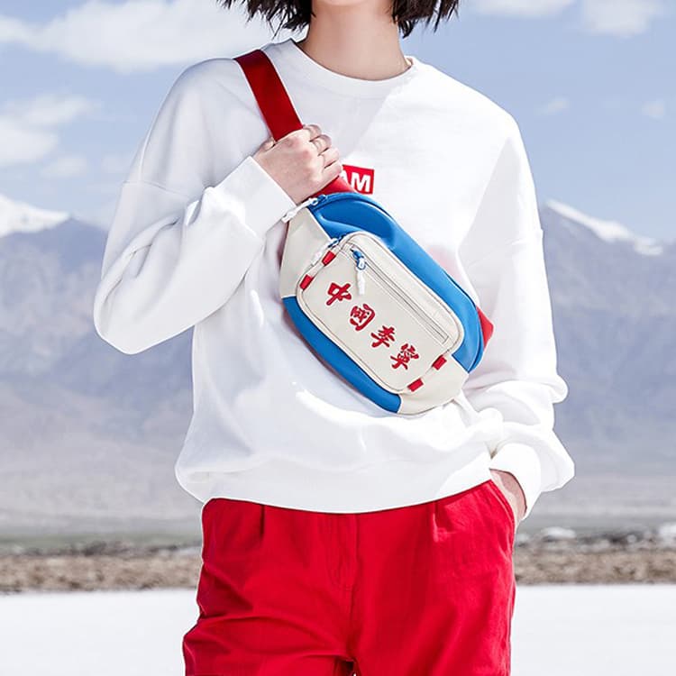Поясная сумка LiNing Retro Blue Red - изображение 6
