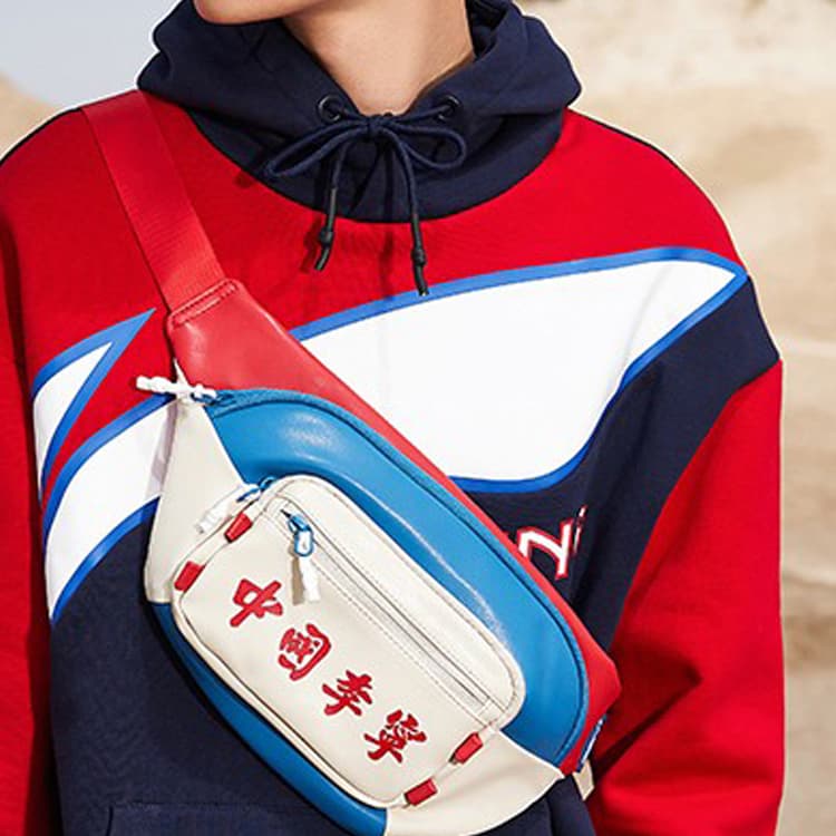 Поясная сумка LiNing Retro Blue Red - изображение 4
