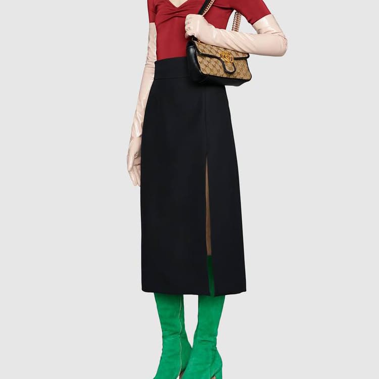 Сумка через плечо Gucci GG Marmont Mini - изображение 10