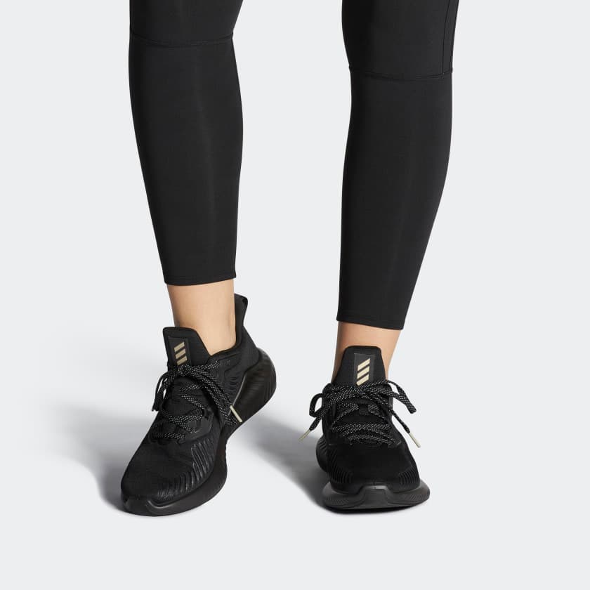 Кроссовки для бега adidas AlphaBounce Black Gold - изображение 6