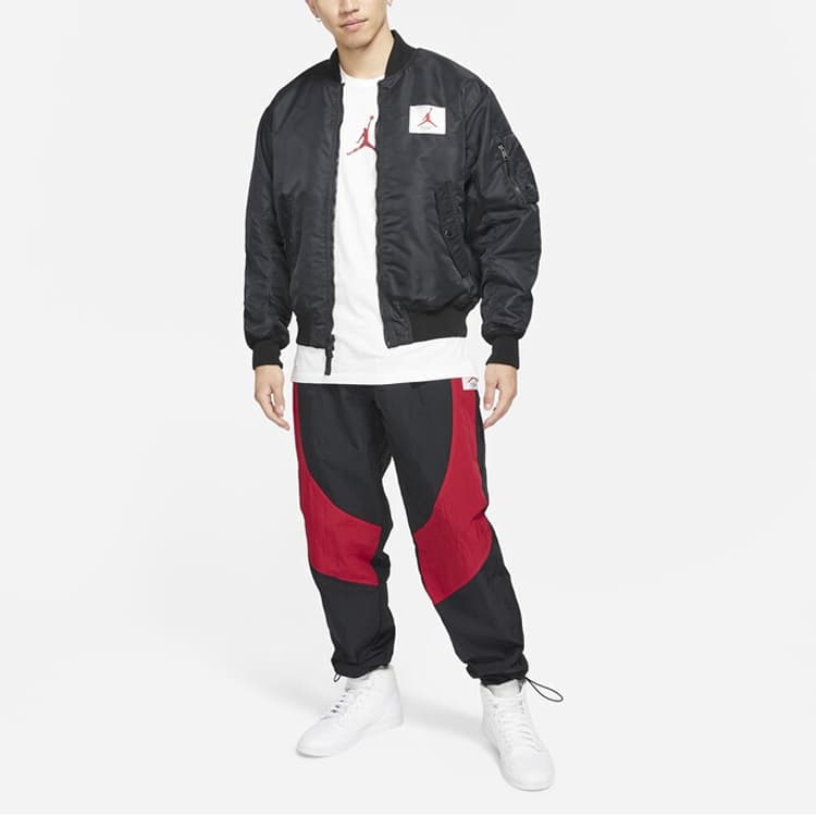 Бомбер Jordan Flight Logo Bomber Jacket Black - изображение 2