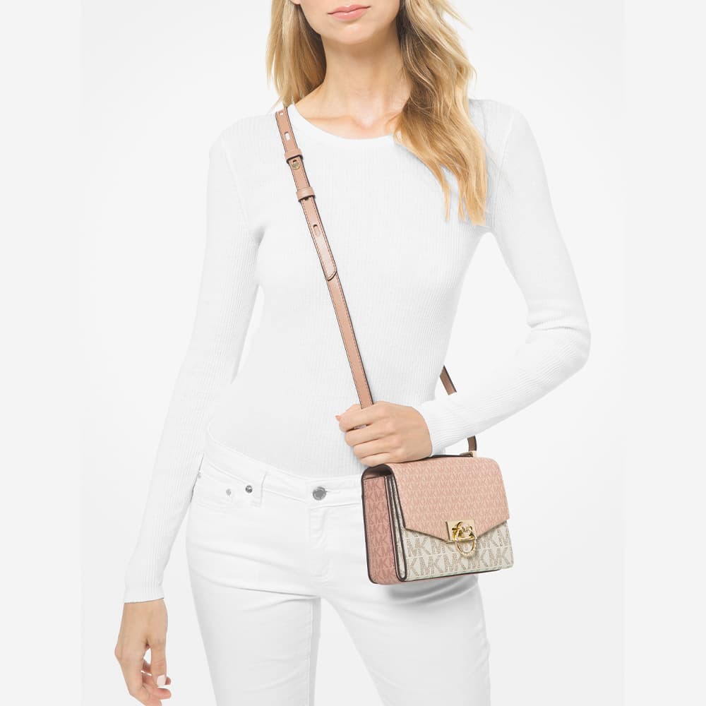 Сумка через плечо Michael Kors Hendrix Ballet Pink/Vanilla White - изображение 7