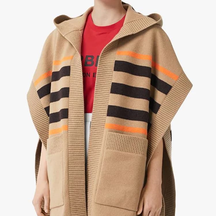 Шарф Burberry Hooded Wool Poncho - изображение 4