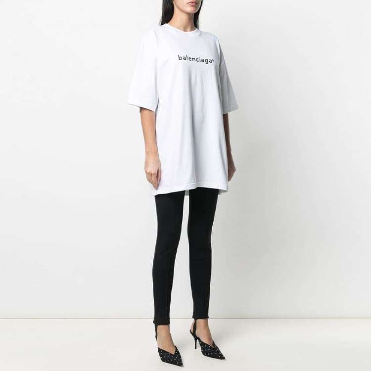 Футболка Balenciaga SS21 White T-Shirt - изображение 4