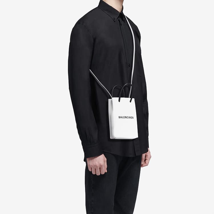 Сумка Balenciaga Logo Tote Bag White - изображение 9