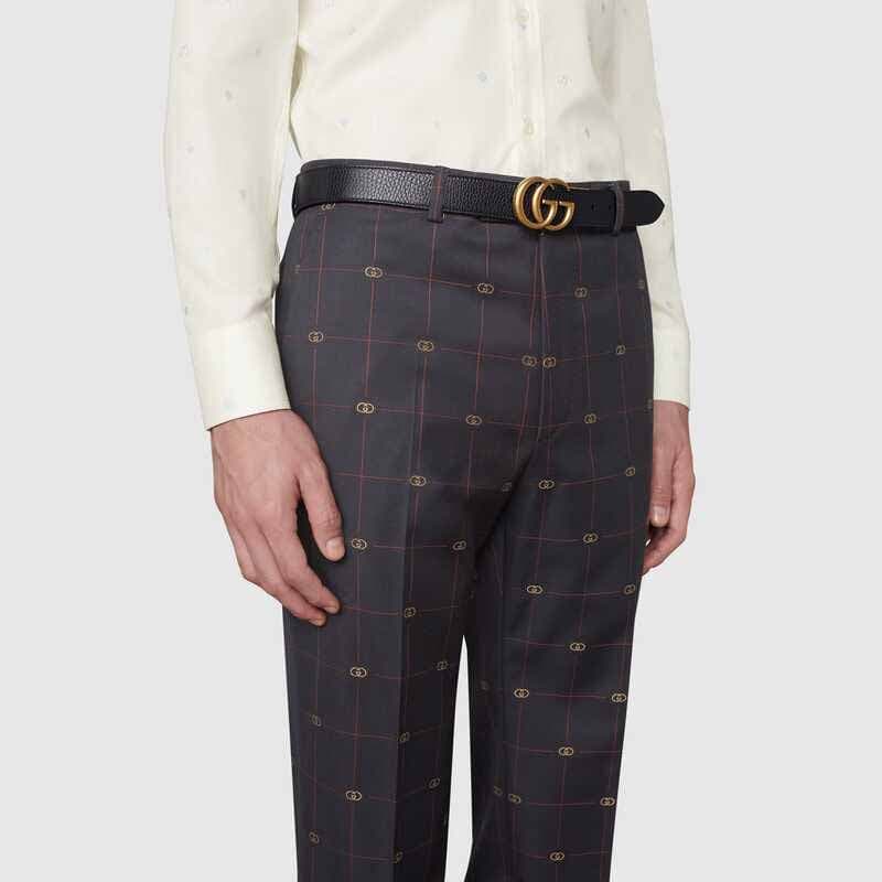 Ремень Gucci Double G Buckle Belt Black Brown - изображение 7