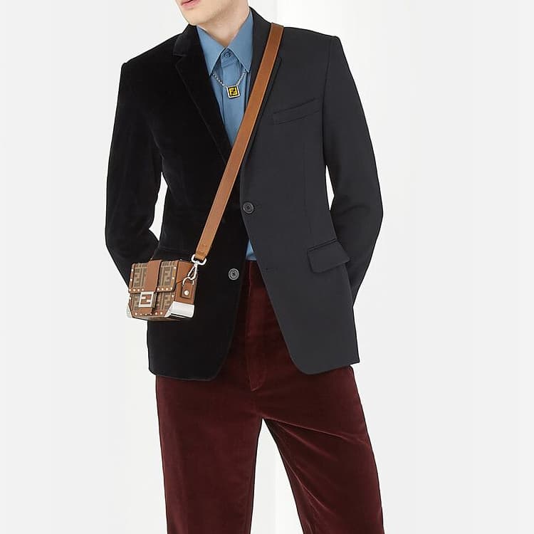 Сумка через плечо Fendi Baguette Trunk Brown - изображение 5