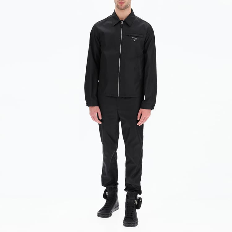 Куртка Prada SS21 Logo Zip Jacket Black - изображение 2