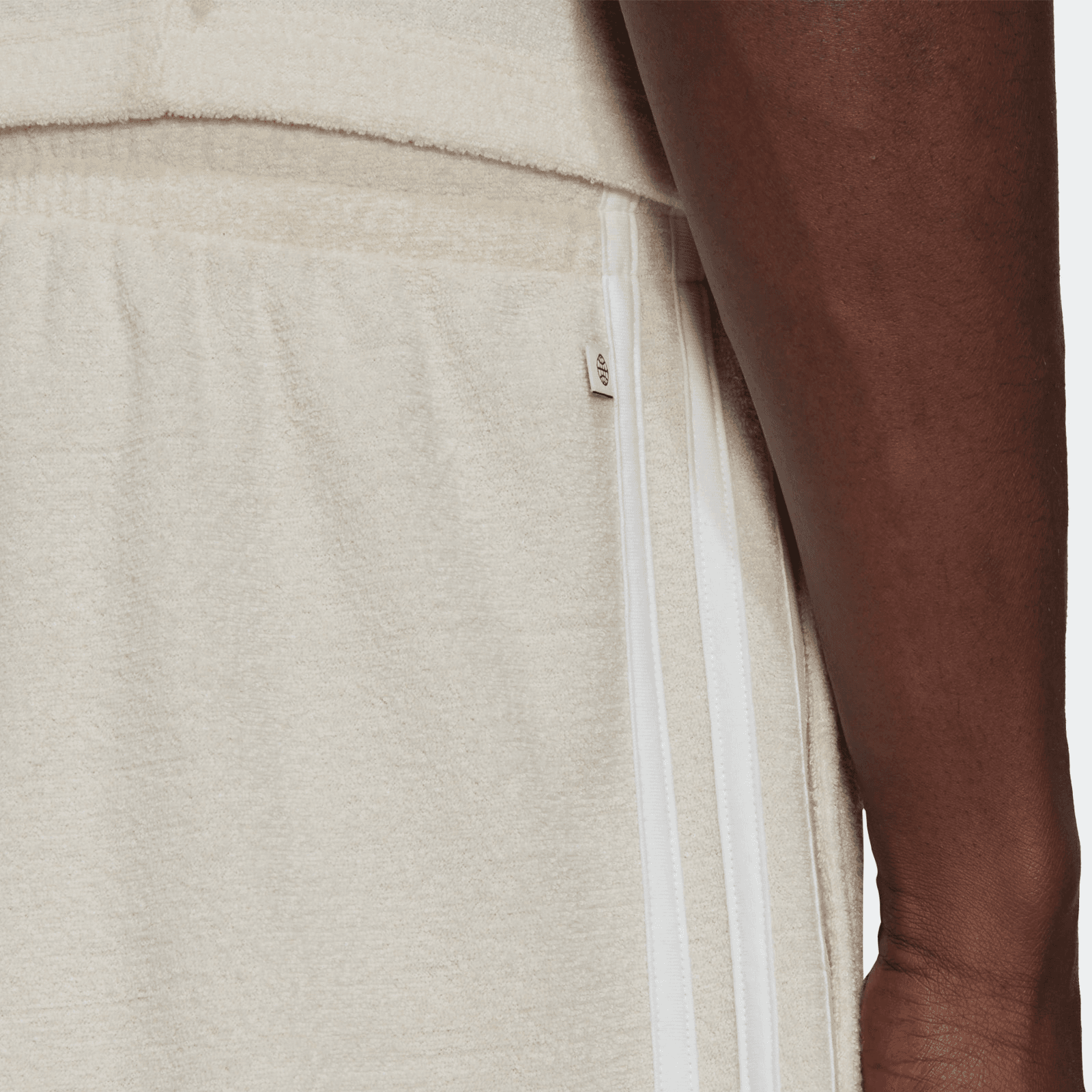 Шорты adidas Originals Striped Logo Shorts Beige - изображение 5
