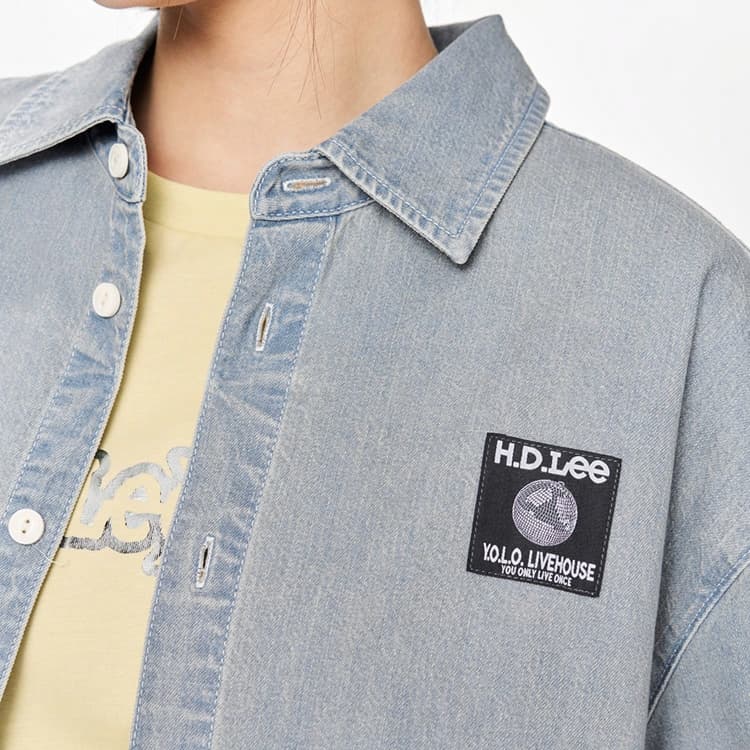 Рубашка Lee SS25 Retro Light Blue Denim Shirt - изображение 6