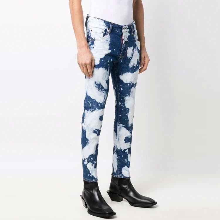 Штаны DSQUARED2 SS22 Bleached Paint Effect Jeans — фото 4