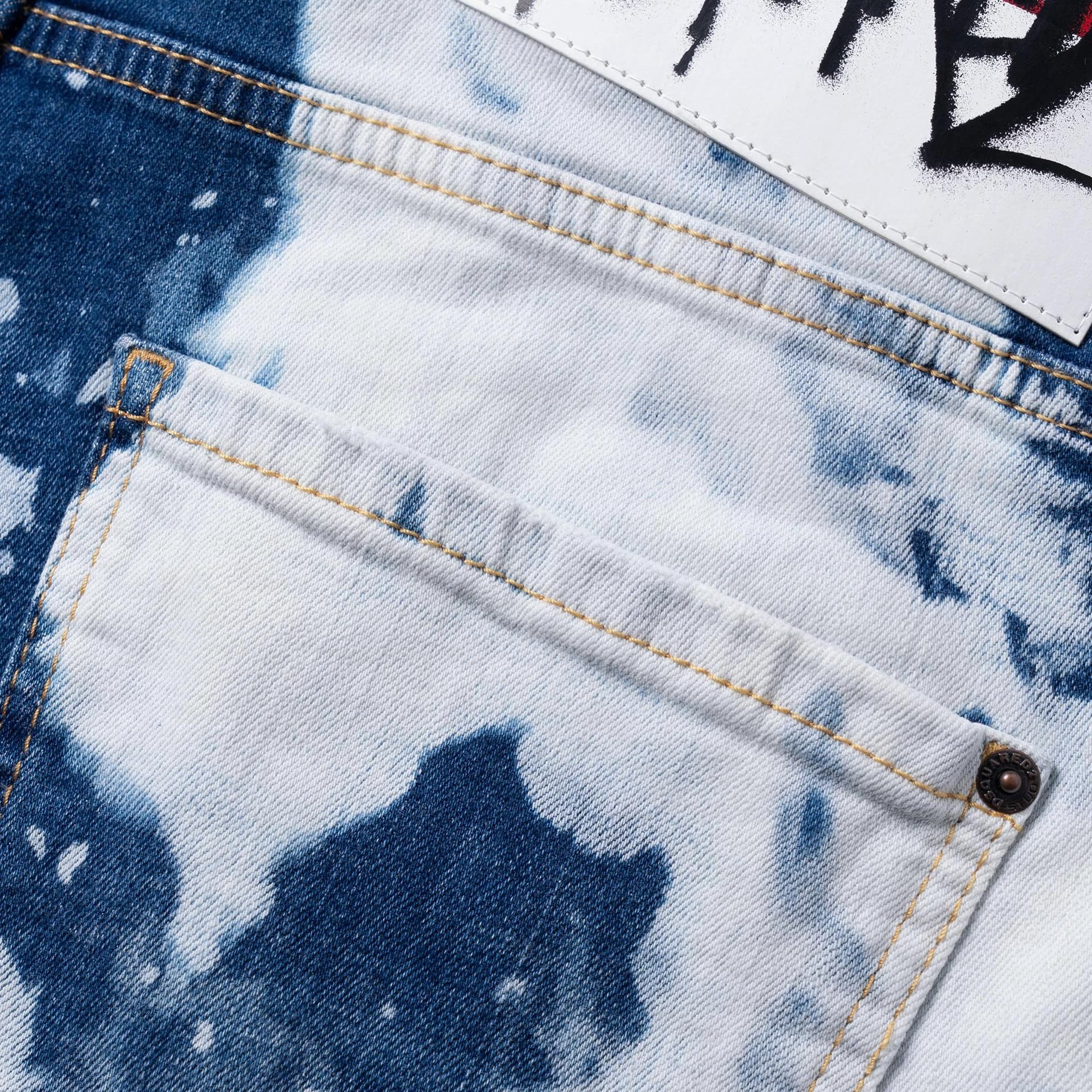 Штаны DSQUARED2 SS22 Bleached Paint Effect Jeans — фото 8