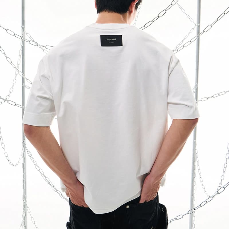 Футболка 455EMBLE x ALEUNG Letter Print Crewneck T-Shirt White - изображение 7
