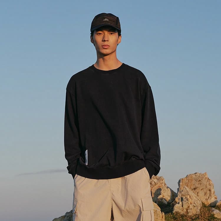 Кофта PEACEBIRD MEN Loose Washed Heavyweight Sweatshirt - изображение 4