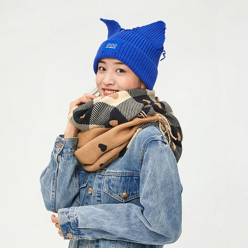 Шапка NAME.S Klein Blue Smiley Knit Hat - изображение 5