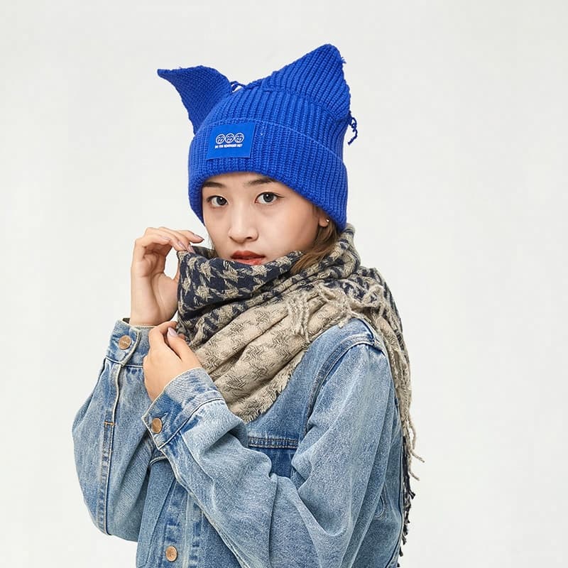 Шапка NAME.S Klein Blue Smiley Knit Hat - изображение 4