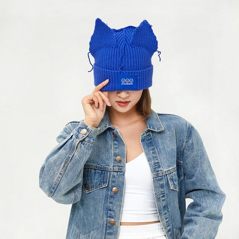 Шапка NAME.S Klein Blue Smiley Knit Hat - изображение 3