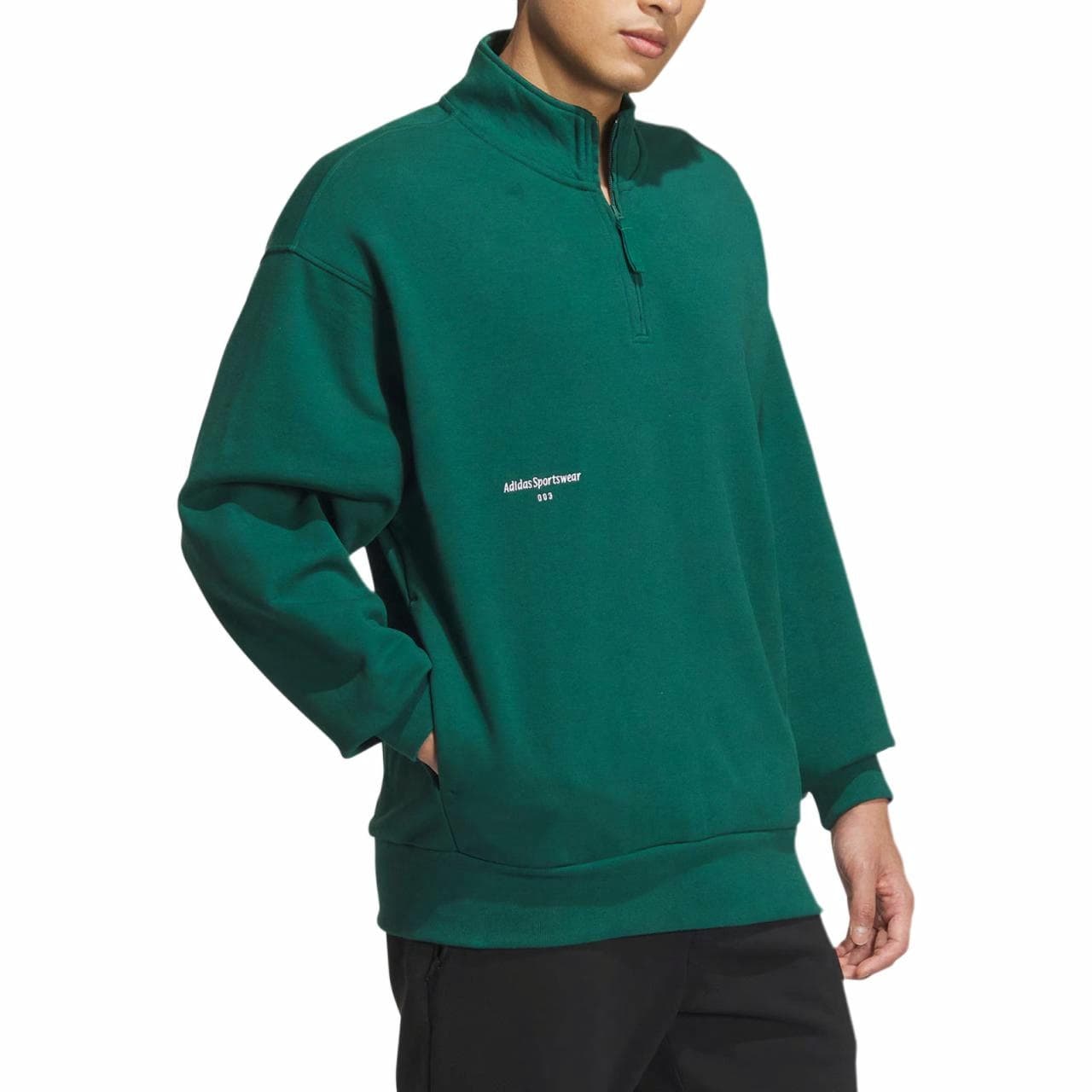 Куртка adidas Small Logo Crew Sweatshirt Forest Green - изображение 4