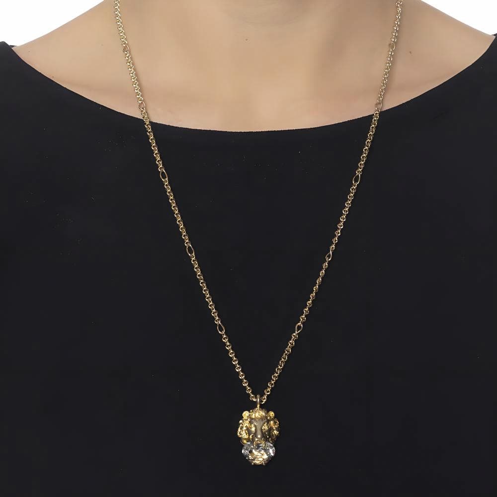 Ожерелье GUCCI Lion Head Pendant Necklace - изображение 5